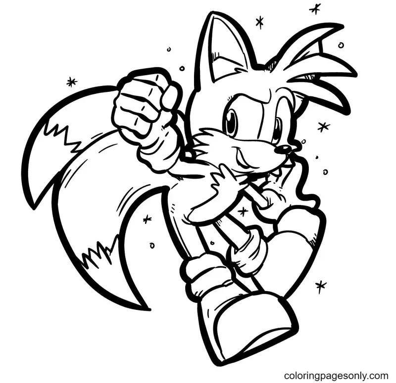Çocuklar İçin Tails Boyama Sayfaları 