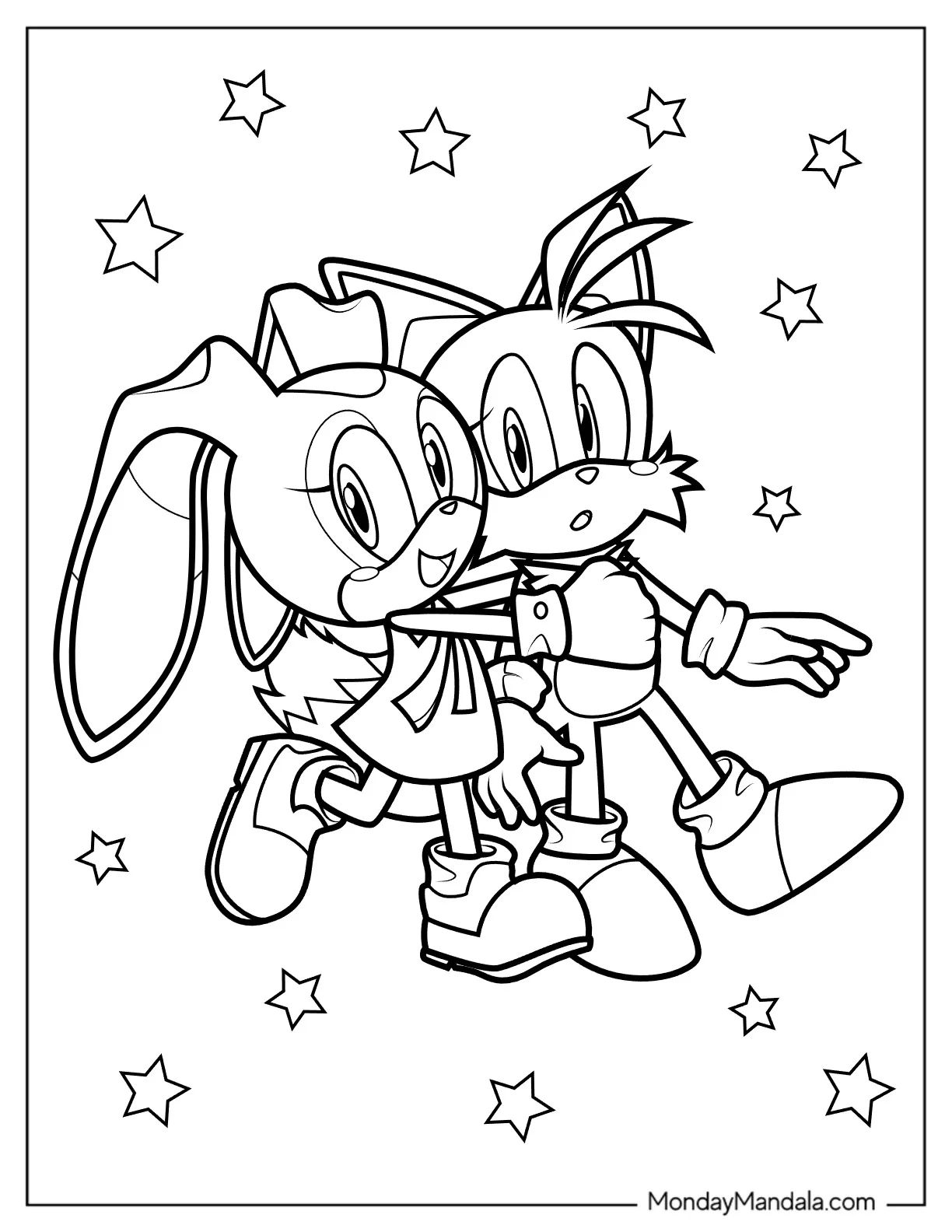 Çocuklar İçin Tails Boyama Sayfaları 