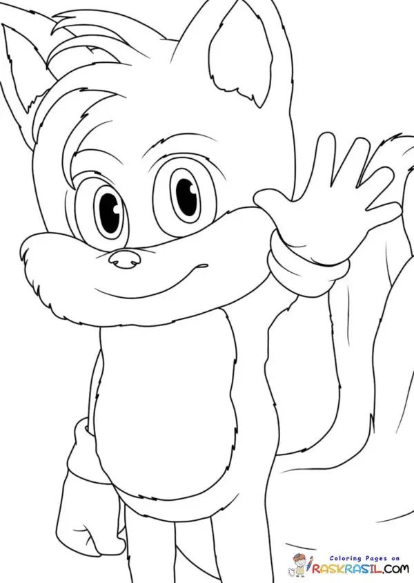 Çocuklar İçin Tails Boyama Sayfaları 