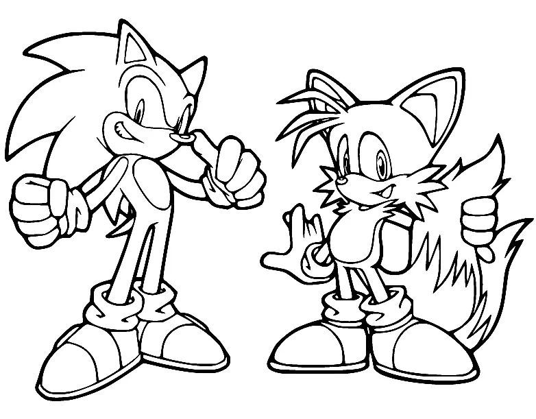 Çocuklar İçin Tails Boyama Sayfaları 