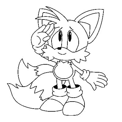 Çocuklar İçin Tails Boyama Sayfaları 