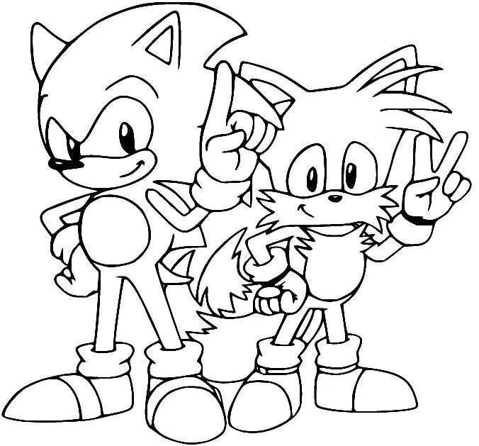 Çocuklar İçin Tails Boyama Sayfaları 
