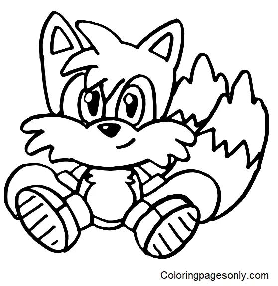 Çocuklar İçin Tails Boyama Sayfaları 