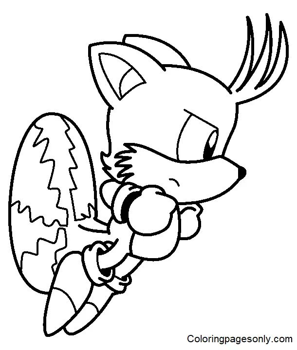Çocuklar İçin Tails Boyama Sayfaları 