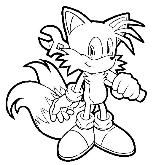 Çocuklar İçin Tails Boyama Sayfaları 