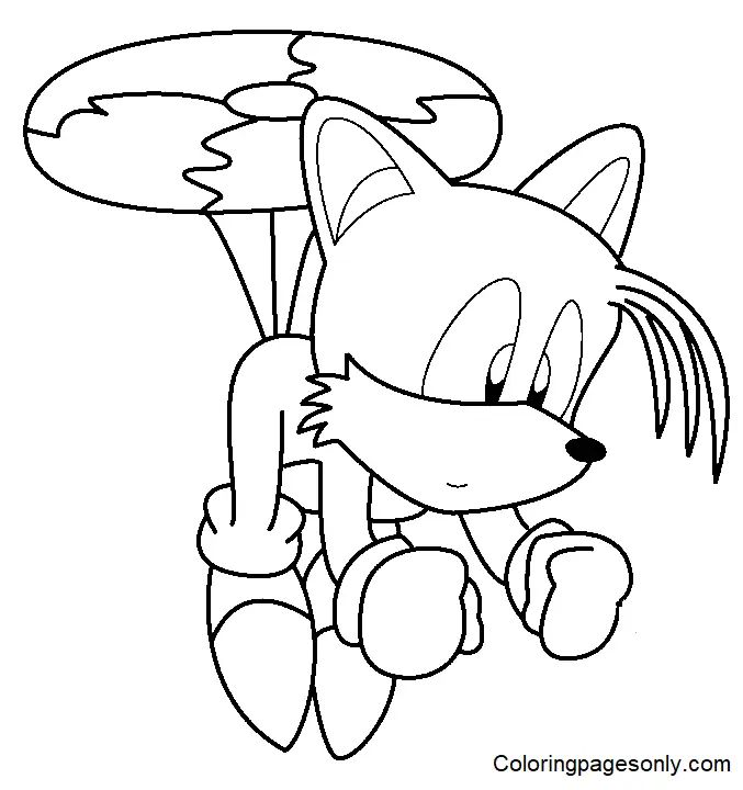 Çocuklar İçin Tails Boyama Sayfaları 