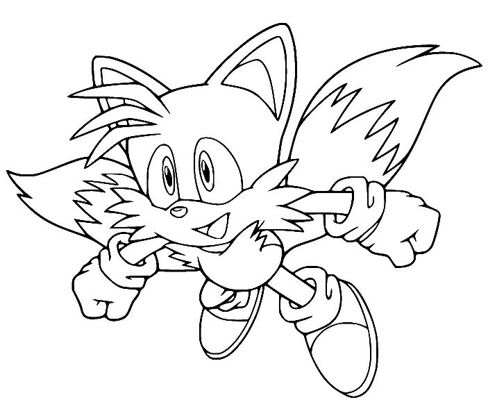 Çocuklar İçin Tails Boyama Sayfaları 