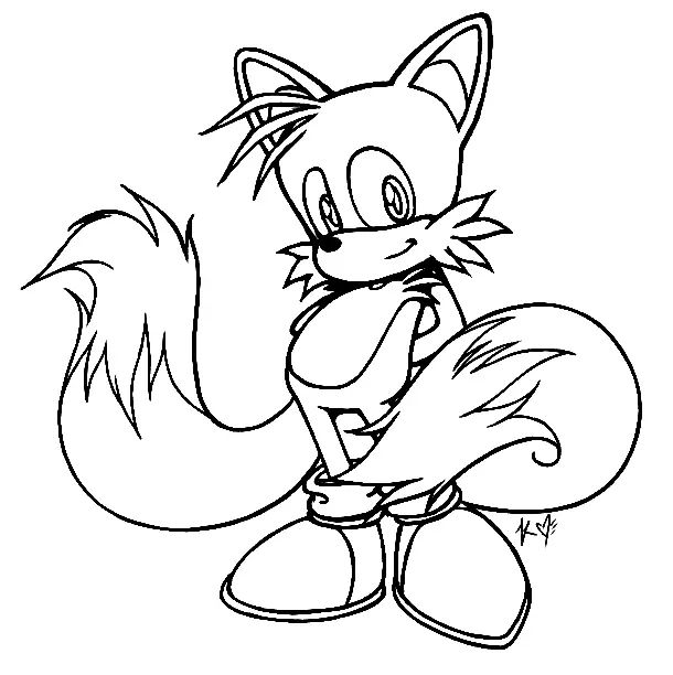 Çocuklar İçin Tails Boyama Sayfaları 
