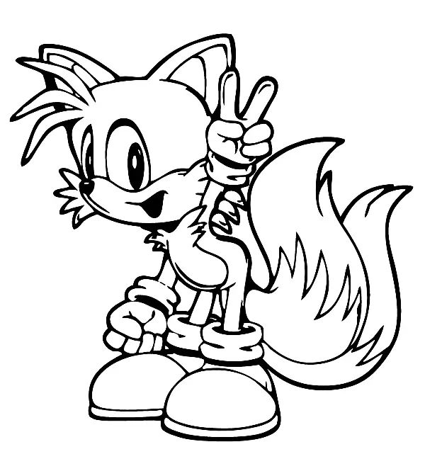 Çocuklar İçin Tails Boyama Sayfaları 