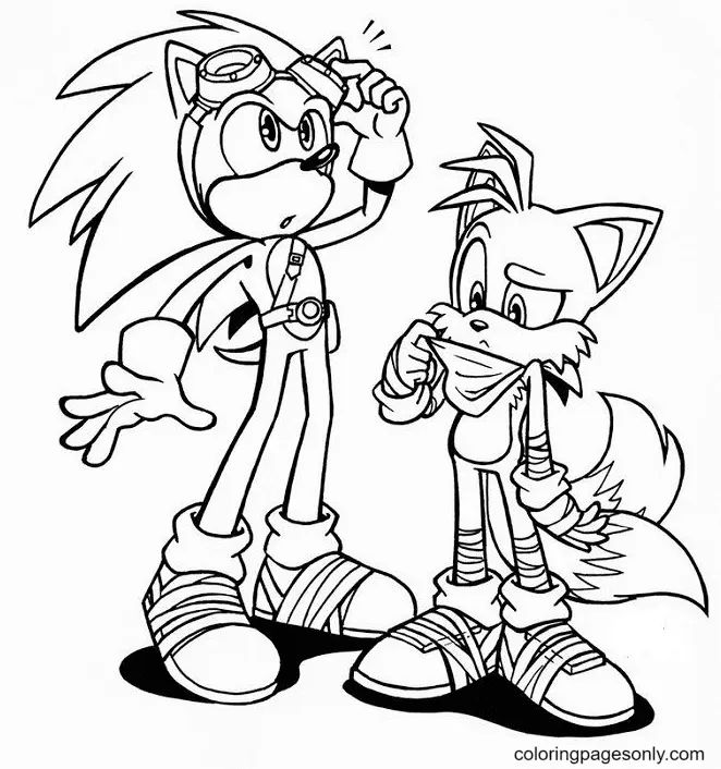 Çocuklar İçin Tails Boyama Sayfaları 