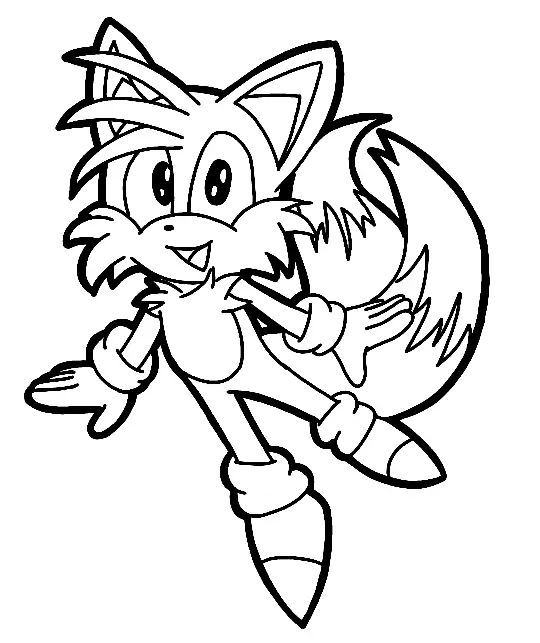 Çocuklar İçin Tails Boyama Sayfaları 