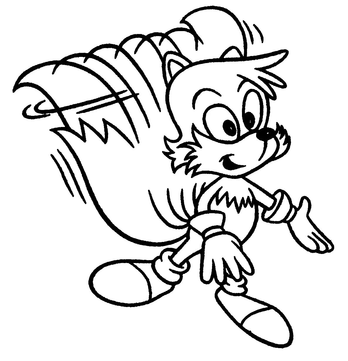 Çocuklar İçin Tails Boyama Sayfaları 