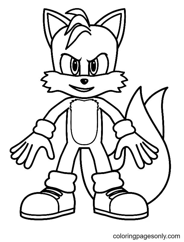 Çocuklar İçin Tails Boyama Sayfaları 