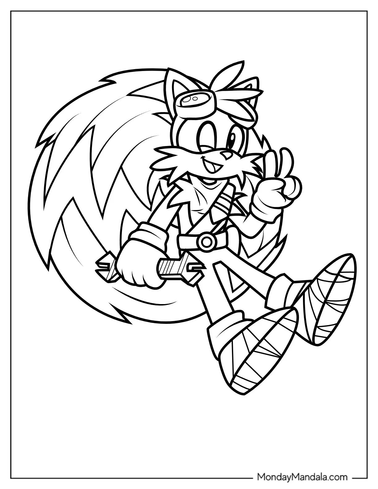 Çocuklar İçin Tails Boyama Sayfaları 