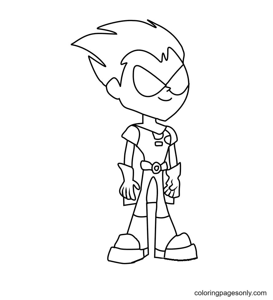 Çocuklar İçin Teen Titans Go Boyama Sayfaları 