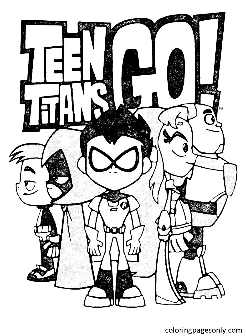 Çocuklar İçin Teen Titans Go Boyama Sayfaları 