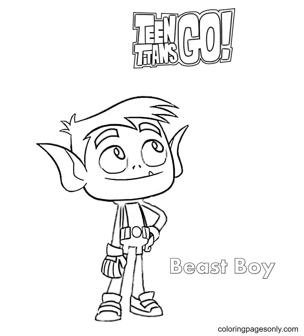 Çocuklar İçin Teen Titans Go Boyama Sayfaları 