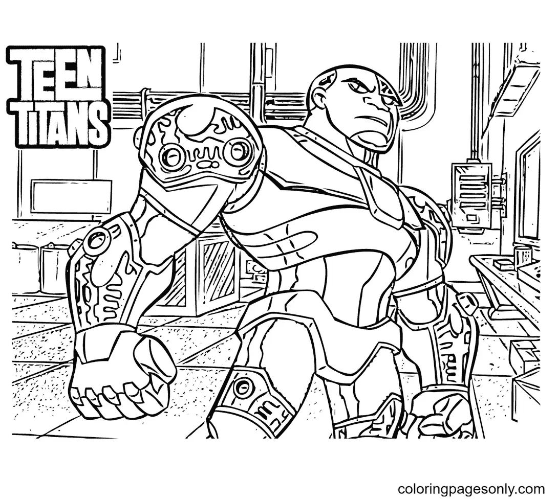 Çocuklar İçin Teen Titans Go Boyama Sayfaları 