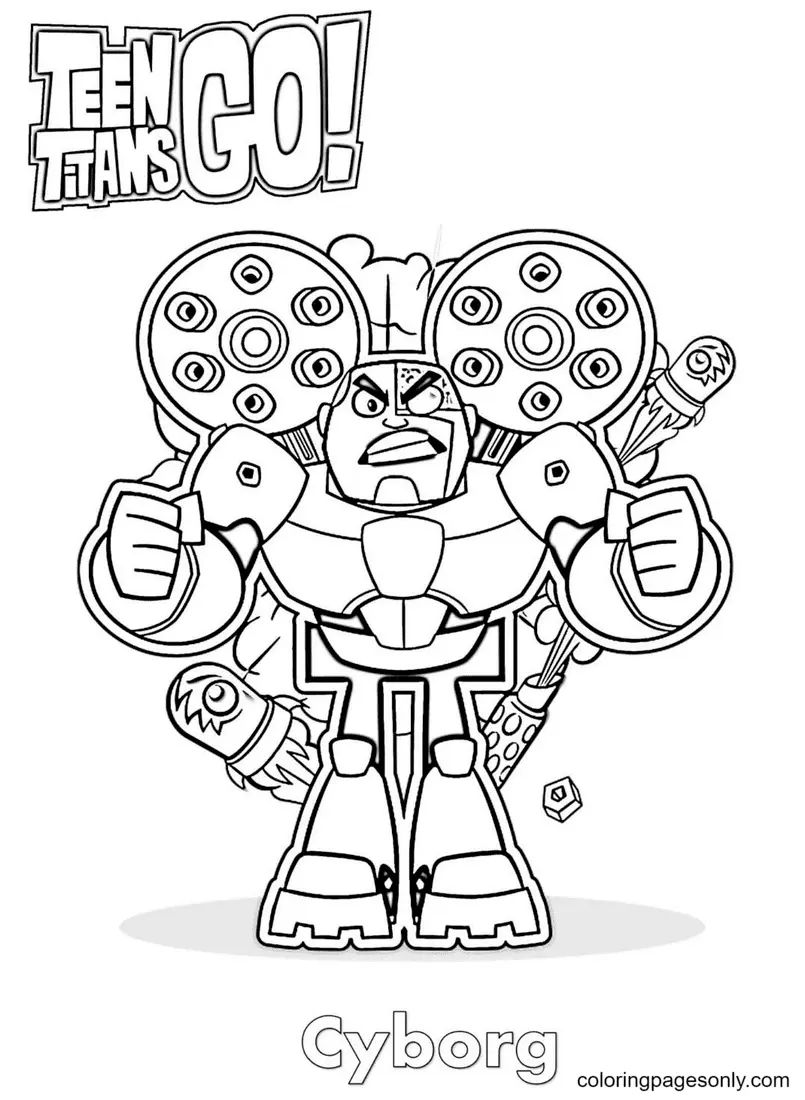 Çocuklar İçin Teen Titans Go Boyama Sayfaları 