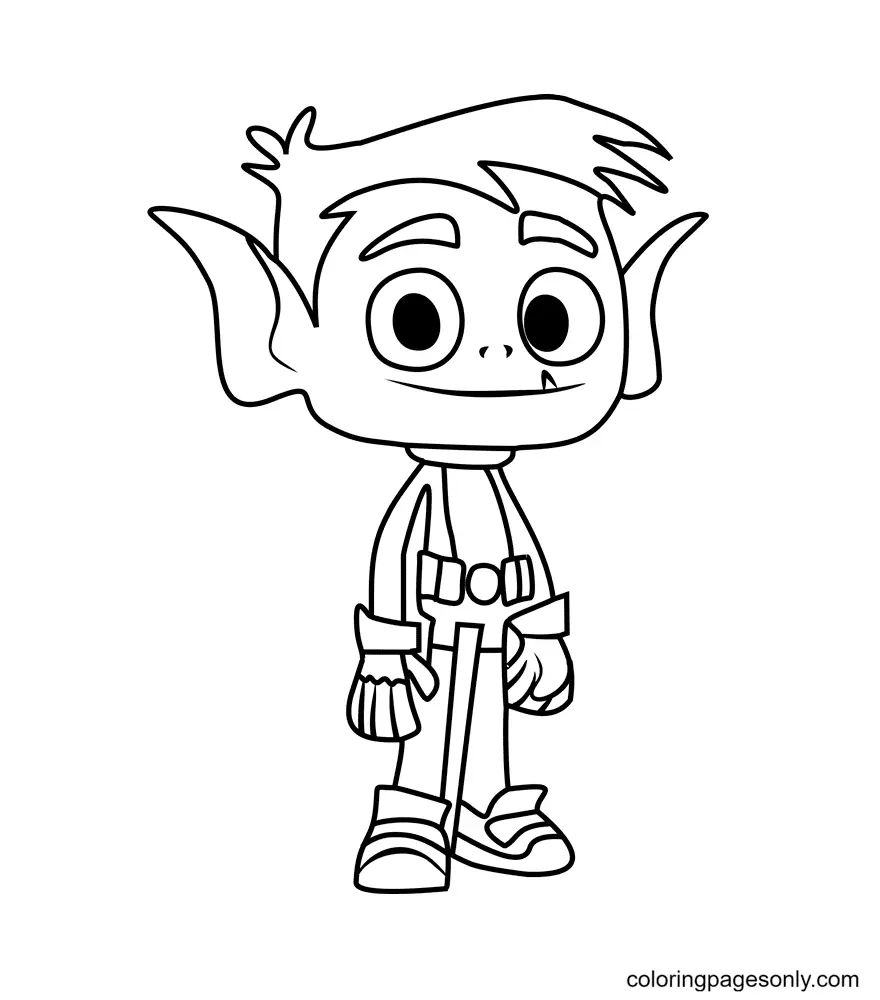 Çocuklar İçin Teen Titans Go Boyama Sayfaları 