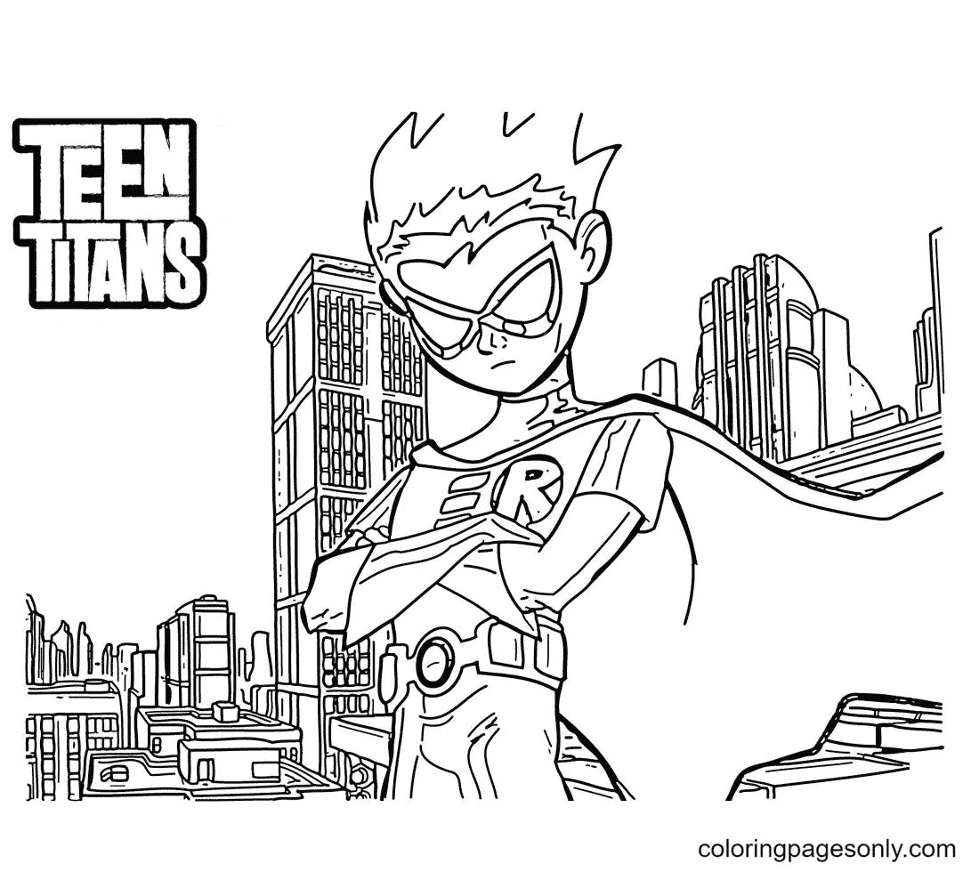 Çocuklar İçin Teen Titans Go Boyama Sayfaları 
