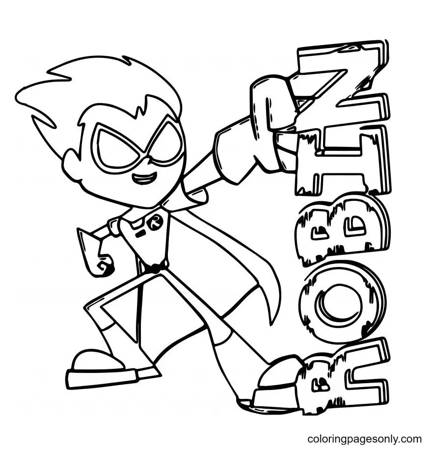 Çocuklar İçin Teen Titans Go Boyama Sayfaları 