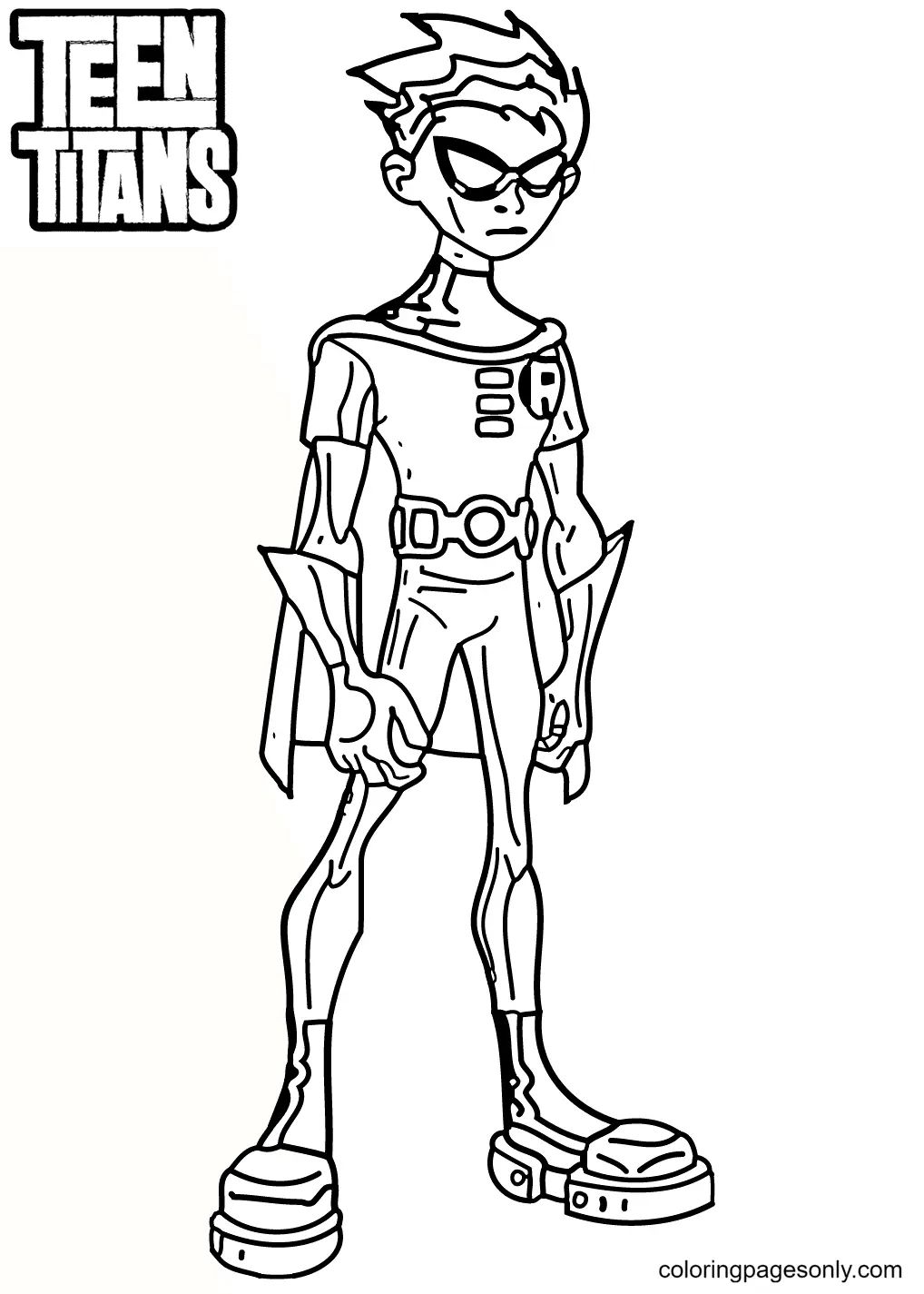 Çocuklar İçin Teen Titans Go Boyama Sayfaları 
