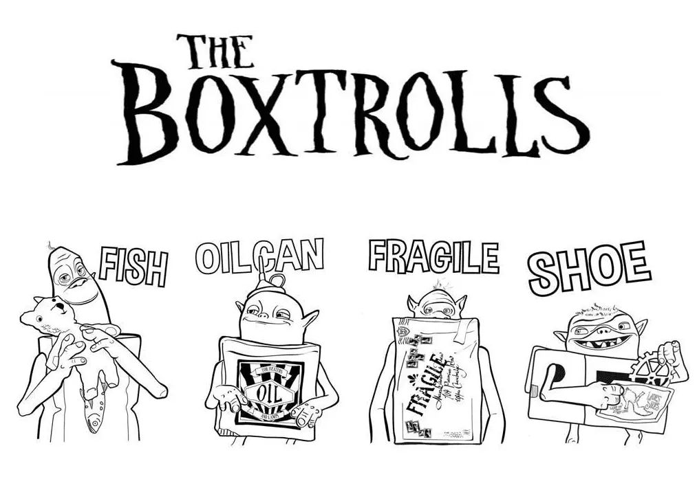 Çocuklar İçin The Boxtrolls Boyama Sayfaları 