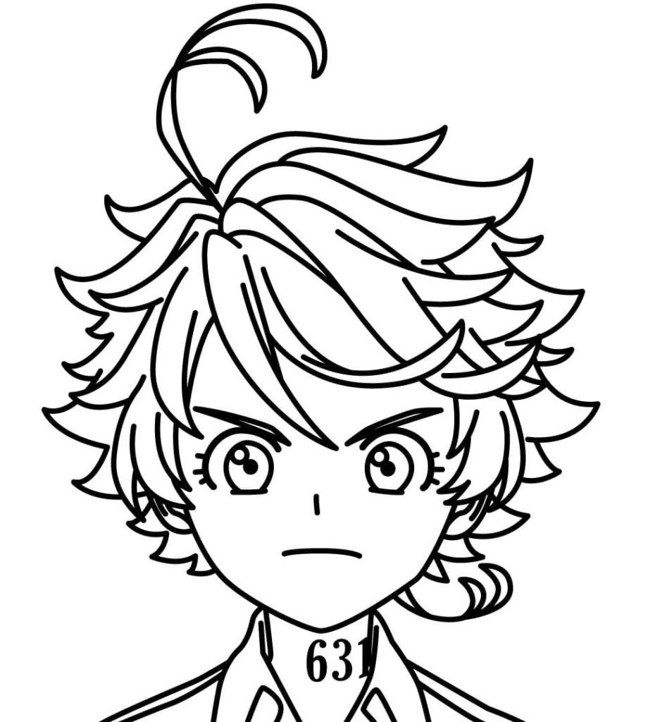 Çocuklar İçin The Promised Neverland Boyama Sayfaları 