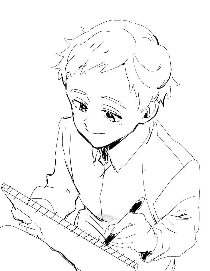 Çocuklar İçin The Promised Neverland Boyama Sayfaları 