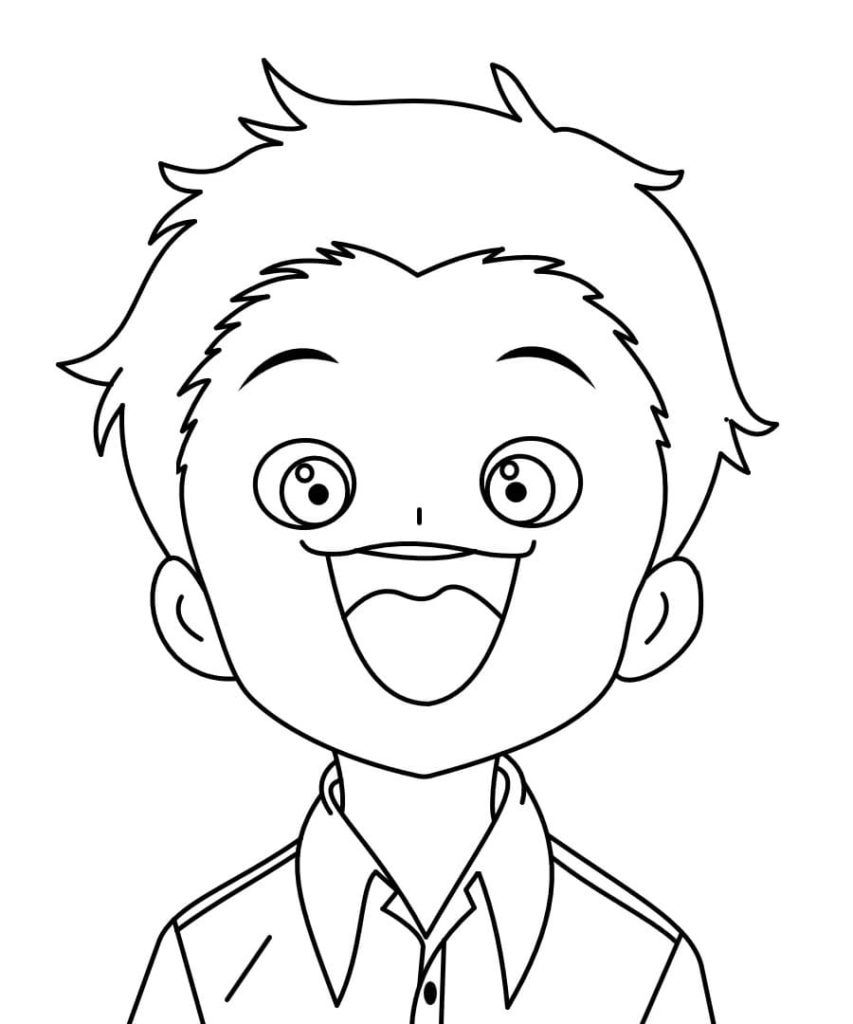 Çocuklar İçin The Promised Neverland Boyama Sayfaları 