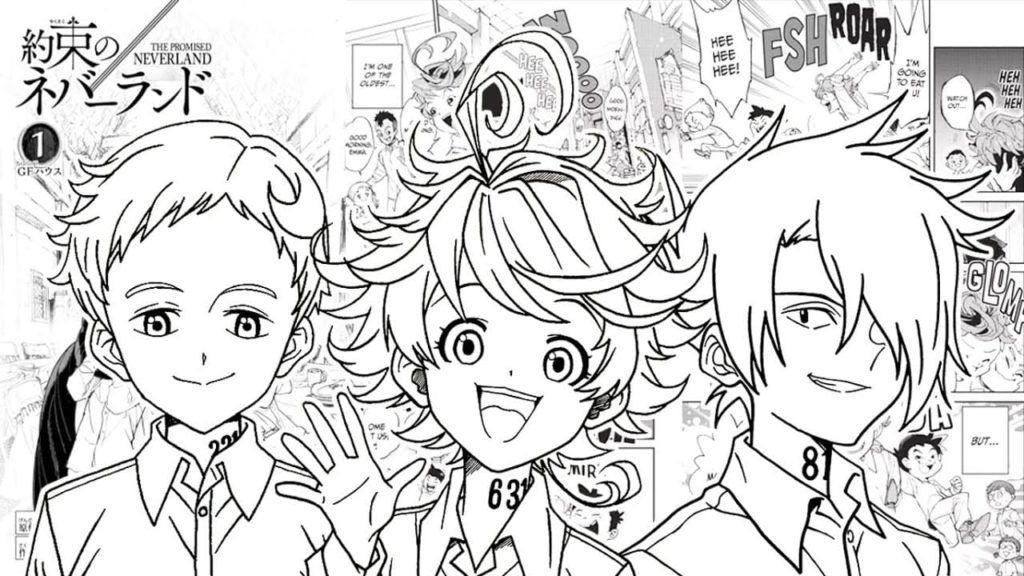 Çocuklar İçin The Promised Neverland Boyama Sayfaları 