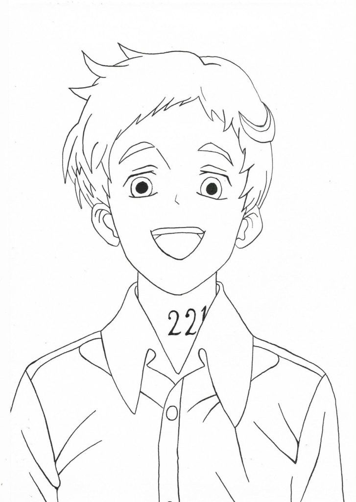 Çocuklar İçin The Promised Neverland Boyama Sayfaları 