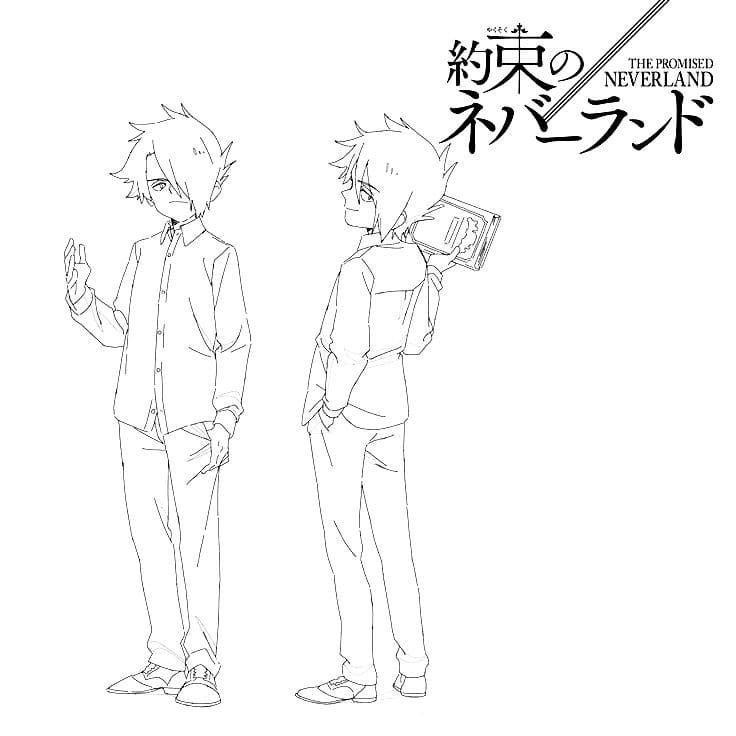 Çocuklar İçin The Promised Neverland Boyama Sayfaları 