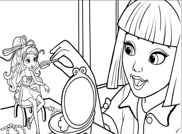 Çocuklar İçin Thumbelina Boyama Sayfaları 
