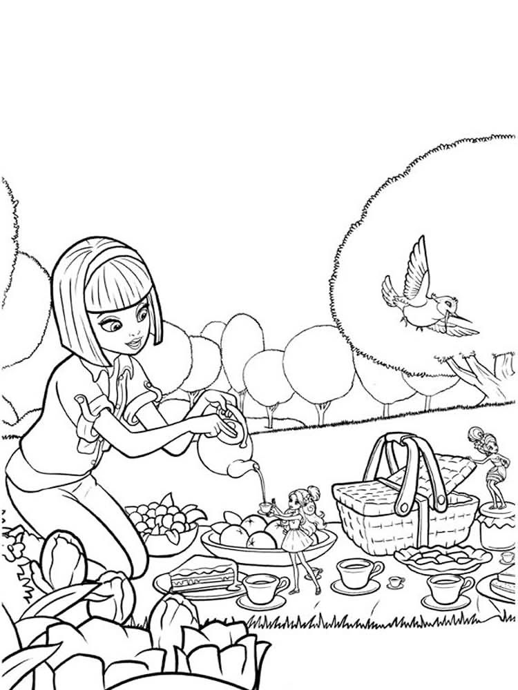 Çocuklar İçin Thumbelina Boyama Sayfaları 