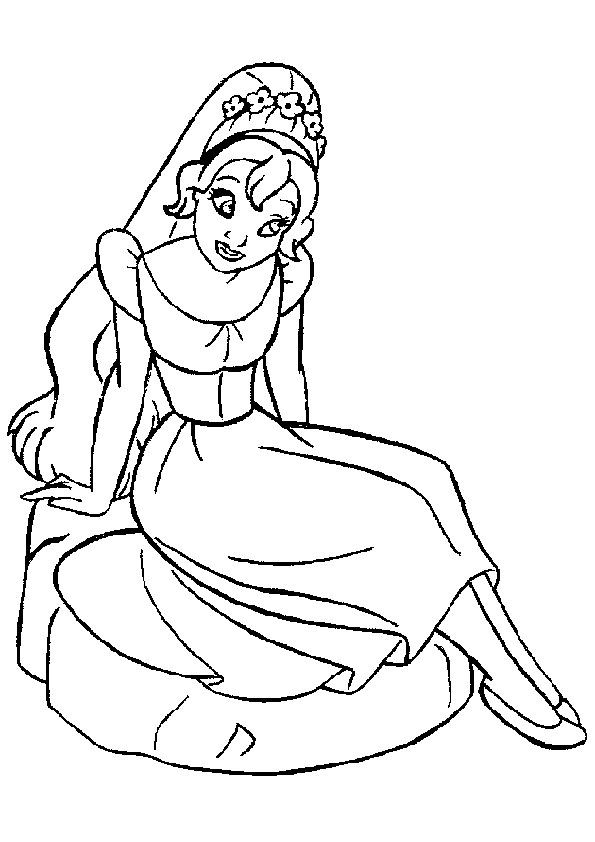 Çocuklar İçin Thumbelina Boyama Sayfaları 