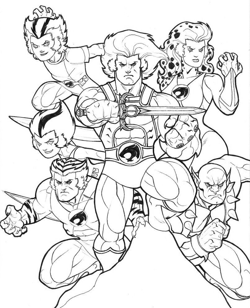 Çocuklar İçin Thundercats Boyama Sayfaları 