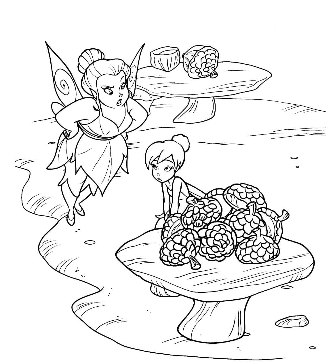 Çocuklar İçin Tinkerbell Boyama Sayfaları 