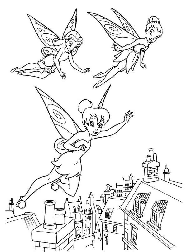 Çocuklar İçin Tinkerbell Boyama Sayfaları 