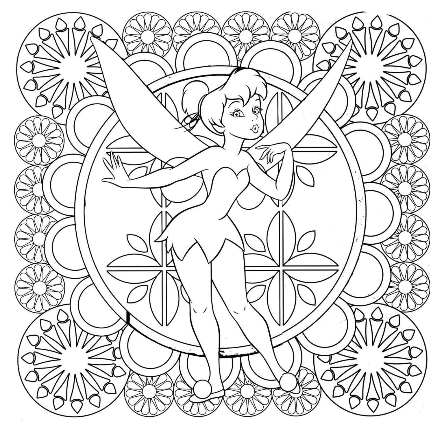 Çocuklar İçin Tinkerbell Boyama Sayfaları 
