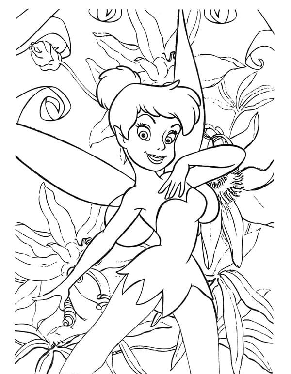 Çocuklar İçin Tinkerbell Boyama Sayfaları 