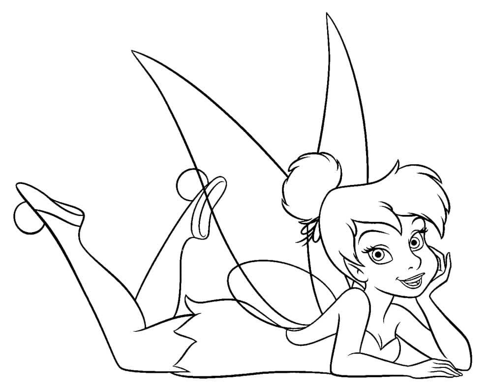 Çocuklar İçin Tinkerbell Boyama Sayfaları 