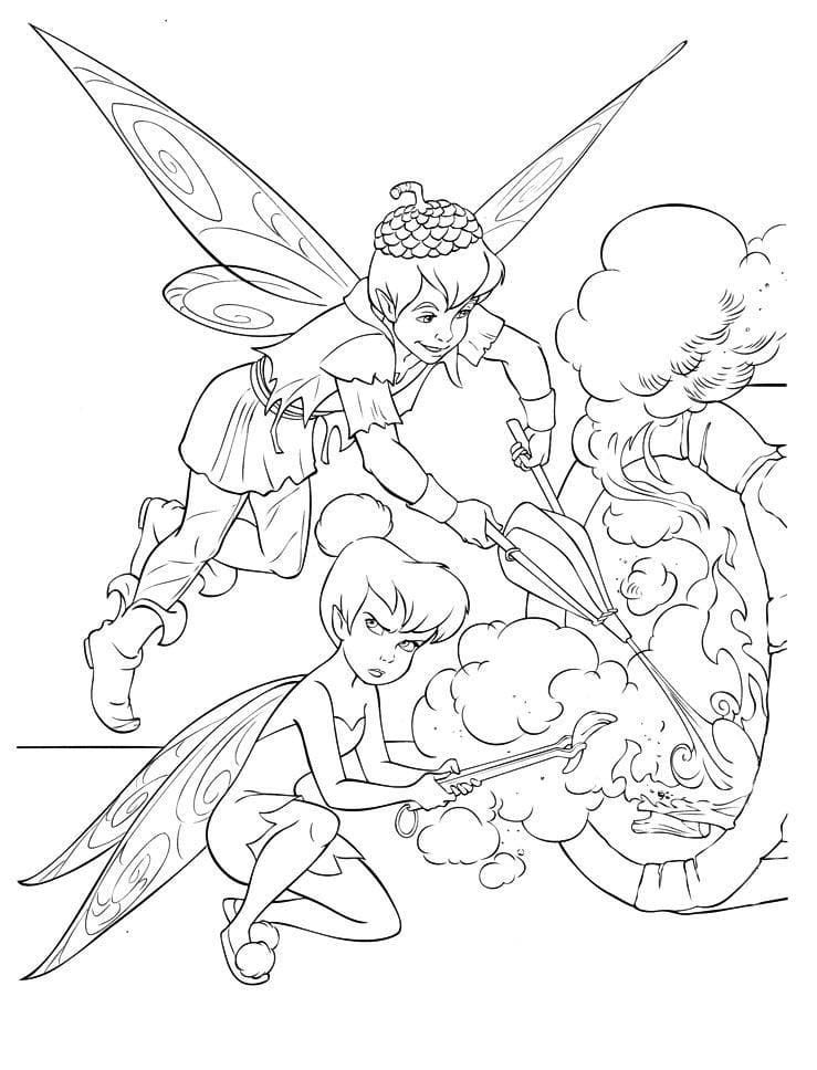 Çocuklar İçin Tinkerbell Boyama Sayfaları 