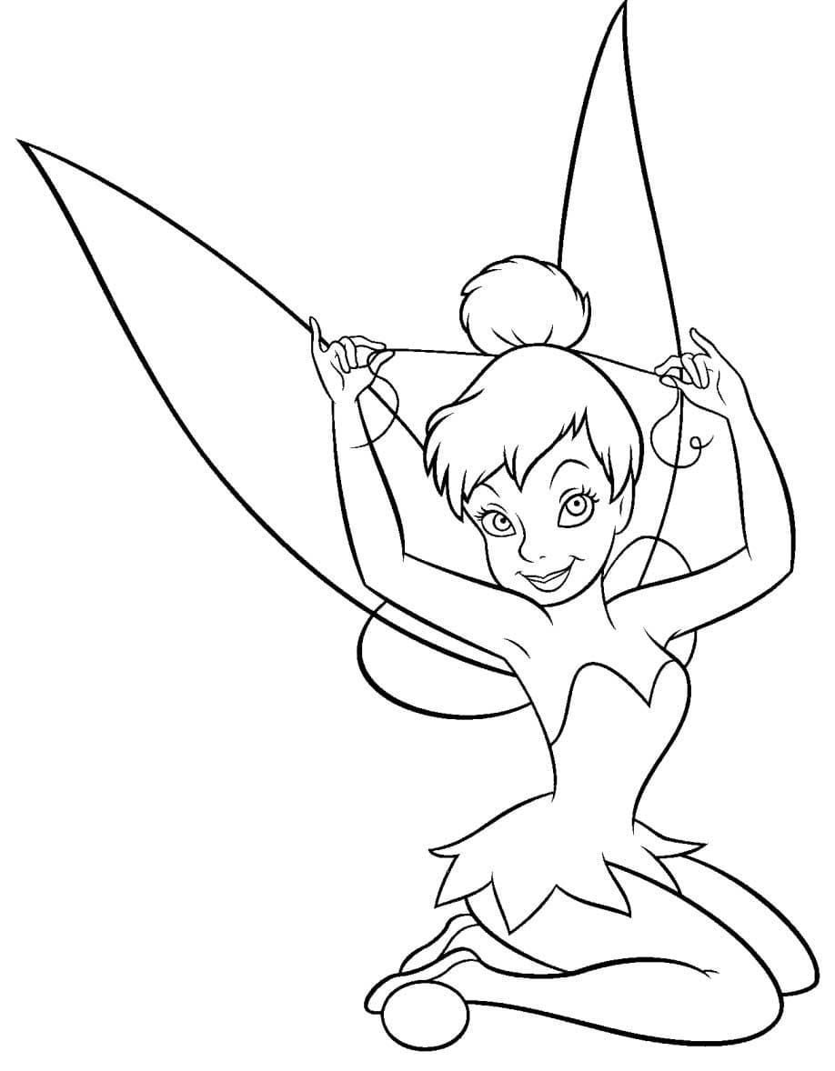 Çocuklar İçin Tinkerbell Boyama Sayfaları 