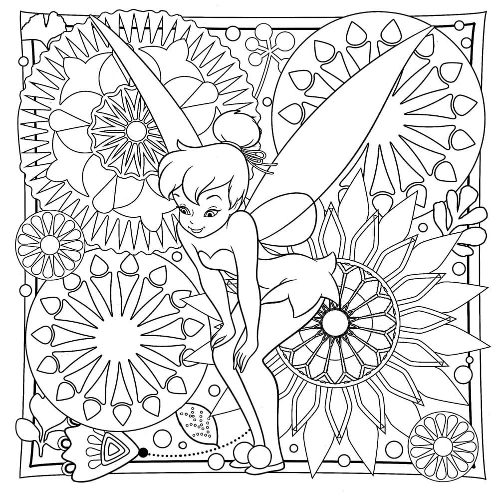 Çocuklar İçin Tinkerbell Boyama Sayfaları 