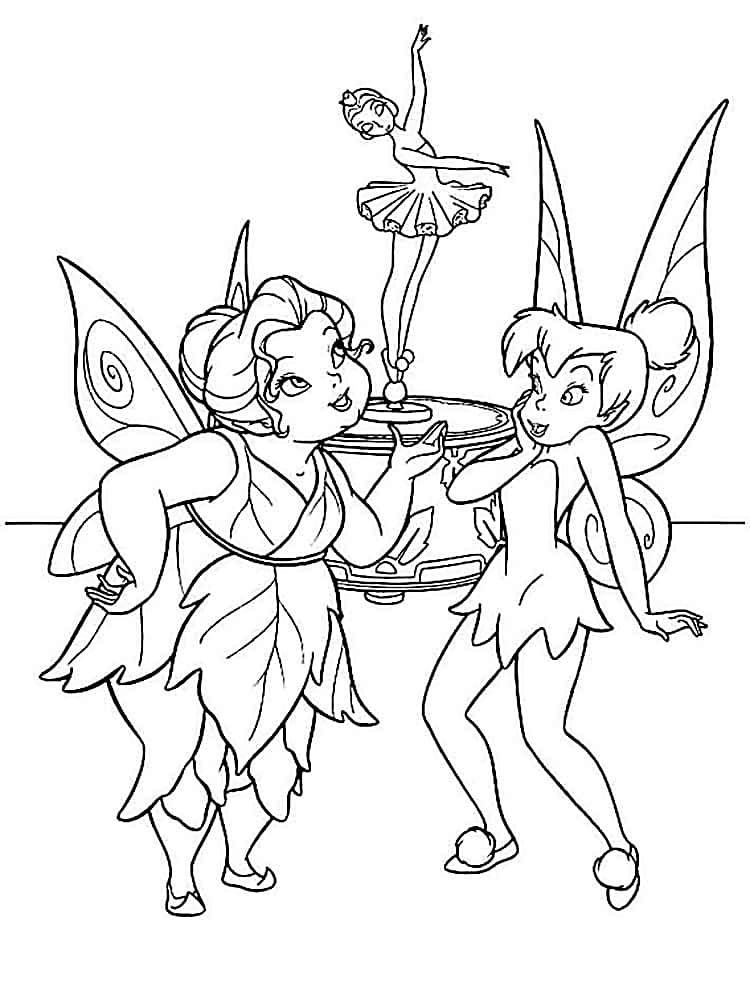 Çocuklar İçin Tinkerbell Boyama Sayfaları 