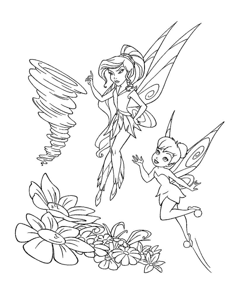 Çocuklar İçin Tinkerbell Boyama Sayfaları 