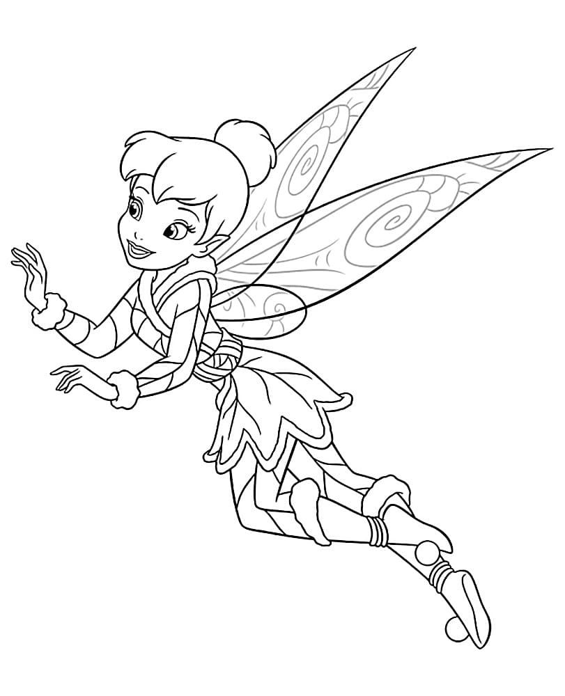 Çocuklar İçin Tinkerbell Boyama Sayfaları 