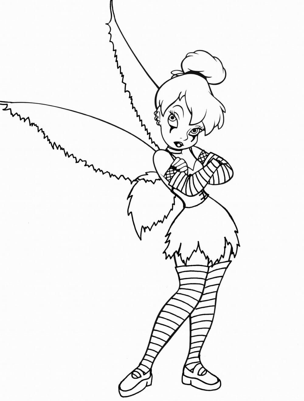 Çocuklar İçin Tinkerbell Boyama Sayfaları 